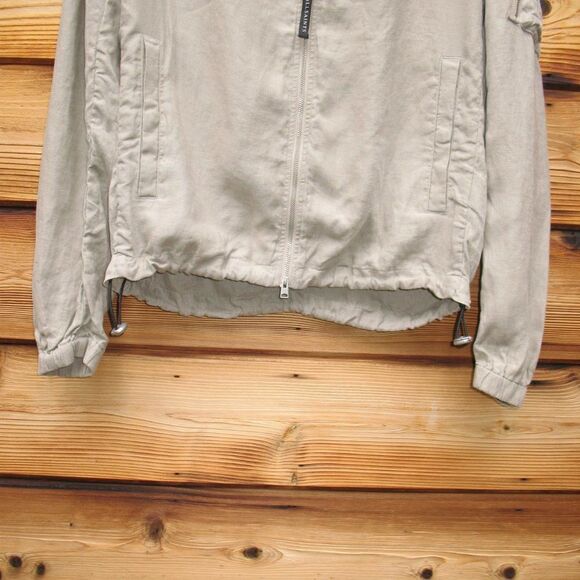 All Saints Linen Bomber Jacket - Picture 5 of 12